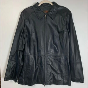 Danier Leather  Jacket Full Front Zip Women’s Size 2X Grunge Goth Capsule Punk